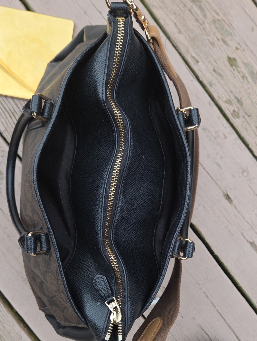 Coach Morgan Satchel F34617 Black & Brown Coated Canvas Monogram $450 Retail EUC - Picture 13 of 17